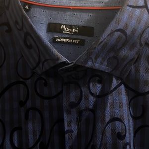 Mizumi Couture Blue Modern Fit Dress Shirt. Size XL.